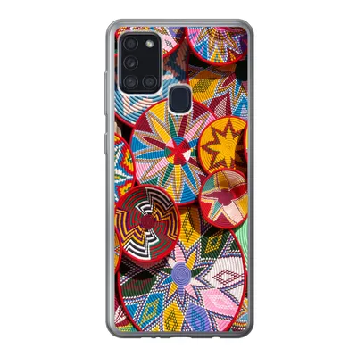 Produktbild von MuchoWow® Handyhülle Schutzhülle Hülle für Samsung Galaxy A21s Kreis - Muster - Farben Silikon Softcase Handy Hülle - Hartschale