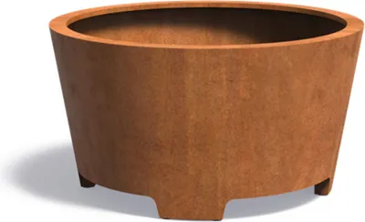 Produktbild von Adezz Conic mit Füßen Pflanzgefäß aus Corten-Stahl Pflanzkübel Blumentopf