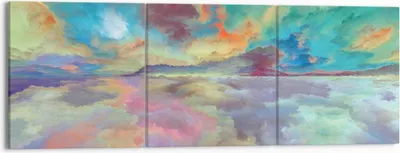 Produktbild von Bild auf Leinwand - Leinwandbild - Abstraktion modern - 150x50cm - Wand Bild - Wanddeko - Leinwanddruck - Bilder - Kunstdruck - Wanddekoration - Leinwand bilder - Wandkunst - CA150x50-4027