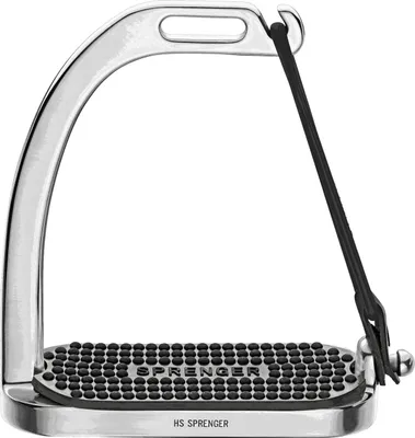 Produktbild von Sprenger Steigbügel mit seitlichem Gummi 110 mm Trittweite, Farbe:silber, Größe:120 mm