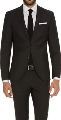 Produktbild von Slim Fit - Herren Sakko in den Farben Schwarz oder Dunkelblau, Luigi A (123031/142000), Größe:28, Farbe:Schwarz(99)