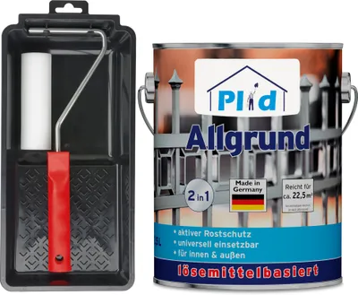 Produktbild von plid Premium Allgrund Rostgrundierung Grundierung Set 2,5l - Anstreichset