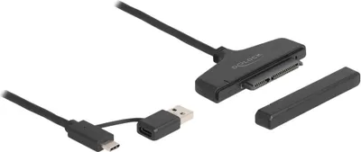 Produktbild von DELOCK USB zu SATA 6 Gb/s Konverter mit USB Type-C oder USB