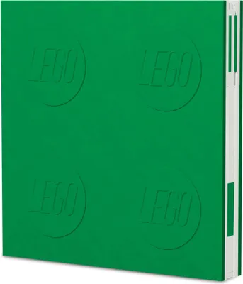 Produktbild von LEGO - verschließbares Notizbuch mit Gelstift (15,8 x 2 x 15,8cm), Farbe:grün