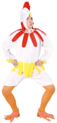 Produktbild von Huhn Kostüm für Erwachsene in Gr. M/L, Größe:L