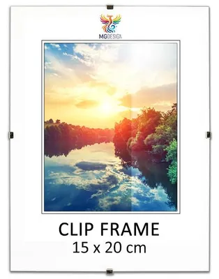 Obrázek produktu pro MG Design, rámeček na fotografie 15 x 20 cm – rámeček bez rámu s akrylovým sklem a zadní stranou z HDF – vhodný pro fotografie, plakáty a puzzle, lze umístit vertikálně i horizontálně