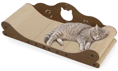 Produktbild von Gimars XXL Katzen Kratzbrett 78 cm im Sofa-Design, Kratzpappe für Katzen, Katzen