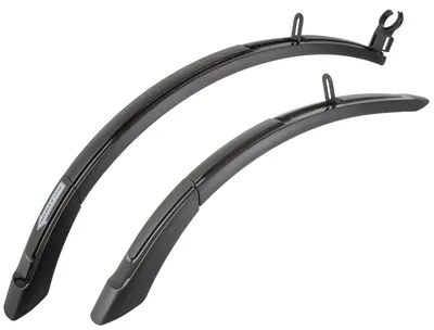 Produktbild von M-Wave Mud Max F+R ADJ S, Vordere & hintere Schutzbleche (Set), Schwarz