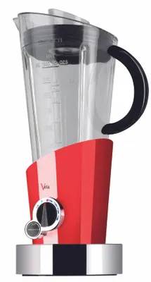 Produktbild von Bugatti Italy Vela, Tischplatten-Mixer, Pulsfunktion, Eis-Crusher, 500 W, Rot, Edelstahl, Transparent