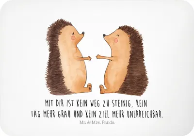 Produktbild von Mr. & Mrs. Panda magnet Igel Liebe - Weiß - Geschenk, Pinnwandmagnet, Notizhalter, Freundin, einkaufszettelmagnet, Kühlschrankmagnet, Jahrestag, Verliebt, Verlobt