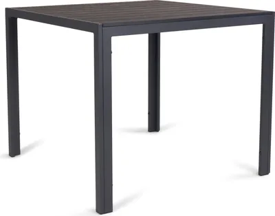 Produktbild von TAASTRUP Tisch, quadratische Tischplatte, Polywood Holzoptik, schwarz matt