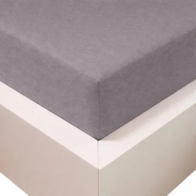 Produktbild von Traumschloss Premium Plus Edel-Jersey Spannbettlaken 90-120 x 200-220 cm grau 260g/m², 47,5% Mako Baumwolle, 47,5% Lyocell, 5% Elasthan