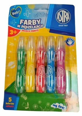 Zdjęcie produktu dla Astra Farby w pędzelkach 5 kolorów