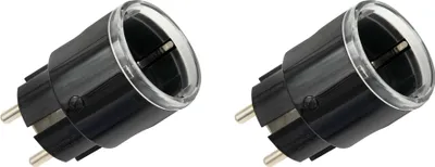 Produktbild von SHELLY WLAN-Steckdose Plug S Gen3, Matter, schwarz, 2 Stück