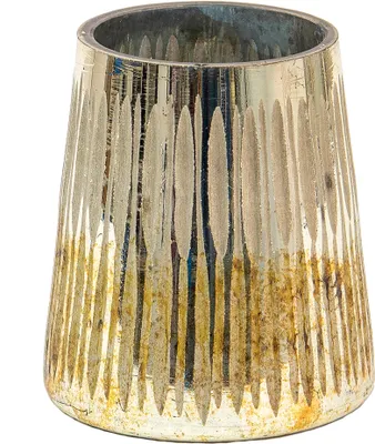 Produktbild von Clayre & Eef Teelichthalter Ø 7x10 cm Goldfarbig Glas