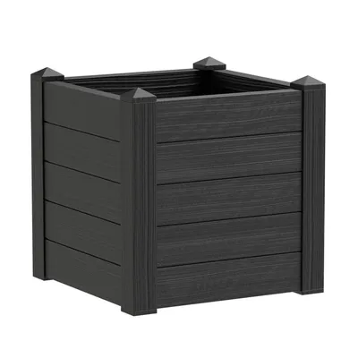 Produktbild von Pflanzgefäß 42 x 40 cm – Wasserreserve und verstellbare Füße – Aschgrau
