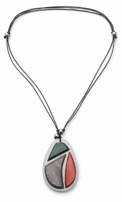 Produktbild von Lange Kette Aria in khaki-terrakotta-grau Mix von collezione alessandro