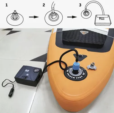 Produktbild von Paddleboard Pompadapter mit 4 Düsen für Aufblasartikel