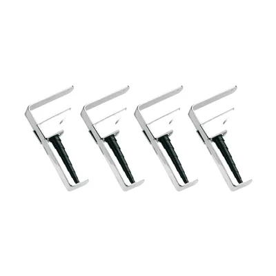 Produktbild von GEFU 22250 Tischtuchklammern mit Pufferfeder, geeignet für Tischplatten 19 bis 45 mm, vernickelt, silber (4er Pack)