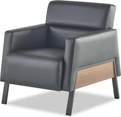 Produktbild von Ledersofas-Set Schwarz Leder Modern 3-Sitzer 2-Sitzer Sessel Sitzmöbel