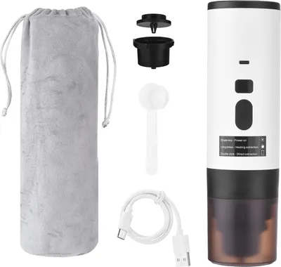 3-in-1 tragbare Kaffeemaschine Automatische 15Bar kabellose Heizung mit Digitalanzeige