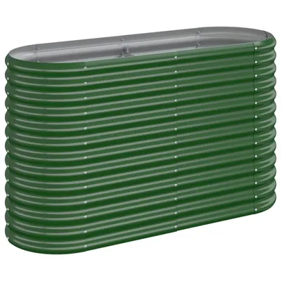 Zdjęcie produktu dla vidaXL Podwyższone łóżko Stal malowana proszkowo 114x40x68 cm Zielony