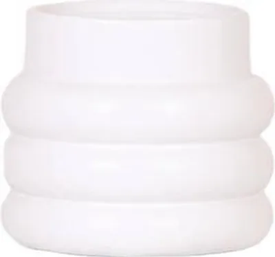 Produktbild von Bubble Dekotopf - Weiß - Ø9cm - Moderner Keramik Blumentopf mit Struktur