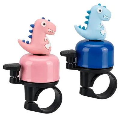 Produktbild von Set mit 2 Dinosaurier-Klingeln für Fahrräder, geeignet für Kinder