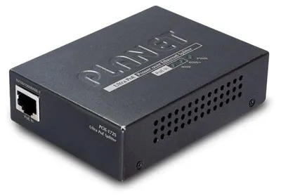 Obrázek produktu pro PLANET POE-172S, IEEE 802.3, IEEE 802.3ab, IEEE 802.3af, IEEE 802.3at, IEEE 802.3u, 10/100/1000Base-T(X), Černá, Kov, 0 - 50 °C, -10 - 70 °C