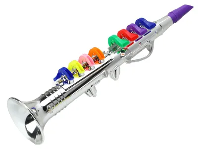 Immagine prodotto di Clarinetto giocattolo per bambini, strumenti musicali in plastica per bambini piccoli, accessori per sassofono
