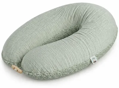 Produktbild von Sei Design Stillkissen XXL Musselin EPS Mikroperlen 190x35 cm Mint