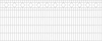 Produktbild von Schmuckzaun Barcelona - Ausführung: verzinkt, Höhe: 103 cm, Länge: 251 cm