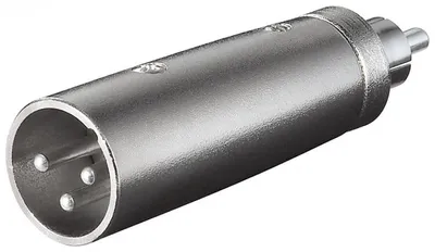 Produktbild von goobay XLR Adapter Cinch Stecker zu XLR Stecker (Bulk)