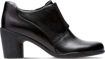 Zdjęcie produktu dla CLARKS Botki damskie UN ROSA ZIP czarne skórzane botki z zamkiem 40