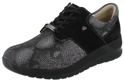 Produktbild von FINN COMFORT FinnStretch Caino Damen Halbschuhe schwarz Nubukleder - Größe: UK 7