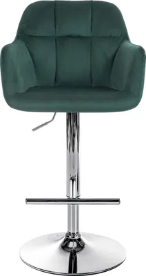 Produktbild von Barhocker Natoma Samt chrom grün