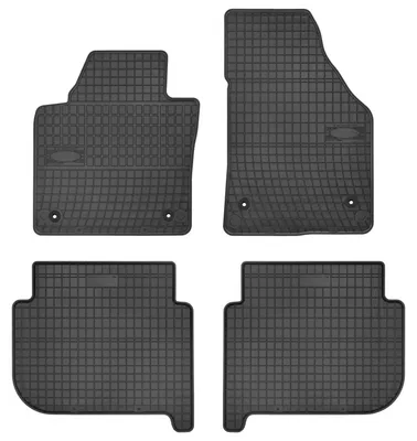 Obrázek produktu pro Gumové autokoberce černé pro: Volkswagen Touran I 2003-2010 minivan, 1. a 2. řada, před faceliftem