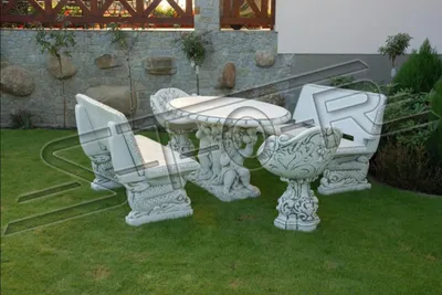 Produktbild von Bank Garten Design Antik Stil Stein Terrasen Möbel Bänke Außen Römische 352
