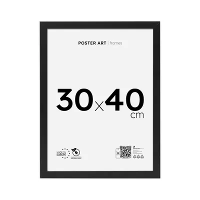 Zdjęcie produktu dla Ramka na zdjęcia i plakaty 30x40 cm, czarna, MDF – Poster Art