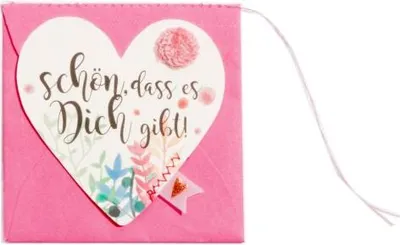 Produktbild von Mini Herz Kärtchen "Schön, dass es Dich gibt"
