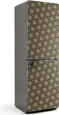 Obrázek produktu pro Geometrický květinový vzor - Magnetický kryt lednice - Magnetická fólie do kuchyně - Magnetická dekorace na lednici - Samolepicí magnetická tabule - Magnetická fólie na dveře lednice - 60x190 cm