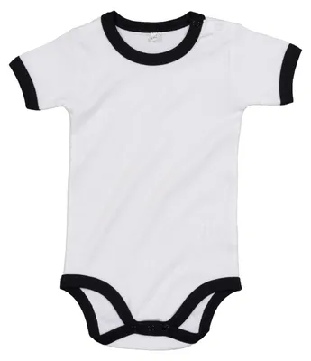 Produktbild von Babybugz - "Ringer" Bodysuit für Baby FK1860 (86) (Weiß/Schwarz)
