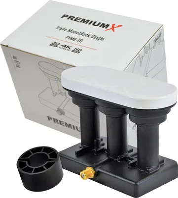 Produktbild von PremiumX Single Monoblock LNB Triple PXMB-TR Sat für 1 Teilnehmer DVB-S2 4K