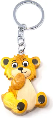 Immagine prodotto di Portachiavi in legno - orso