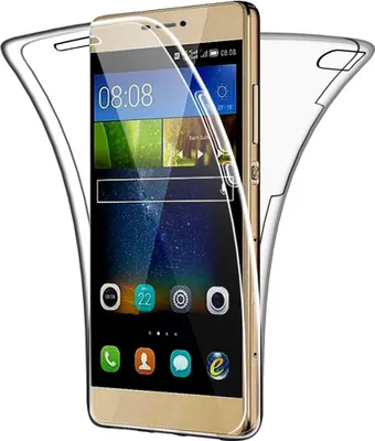 Produktbild von Huawei P8 Full Cover Silikon 5,2" TPU 360° Transparent Schutzhülle
