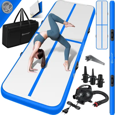 Immagine prodotto di KESSER® Tappetino gonfiabile Airtrack, disponibile nelle dimensioni da 2 a 6 metri, ideale per fitness e ginnastica, completo di borsa per il trasporto e pompa ad aria
