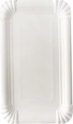 Produktbild von Papstar Pappteller eckig "pure" 13 x 20 cm weiß, 25 x 12 Stück
