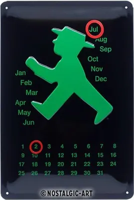 Produktbild von Nostalgic-Art - Blechschild 20 x 30cm - Ampelmann Grün - Kalender