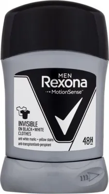 Produktbild von Rexona 50ml Invisible Black & White Anti Perspirant Stick for Men