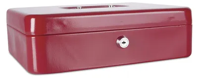 Zdjęcie produktu dla Kasa metalowa, 30x24x9 cm, DONAU, czerwona, 5234001PL-04